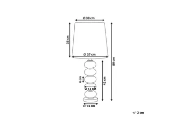 Laros Bordslampa 80 cm E27 - Vit/Guld - Products - Belysning - Lampor & belysning inomhus - Sovrumslampa - Sänglampa - Sängbordslampa