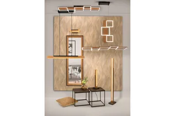 Harper LED Plafond 115 cm mattsvart/ trä - Trä - Products - Belysning - Lampor & belysning inomhus - Taklampa & takbelysning - Kökslampa & taklampa kök