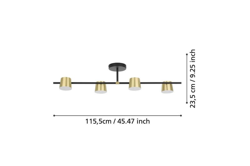 Takpendel Eglo Altamira Svart/Mässing - Products - Belysning - Lampor & belysning inomhus - Taklampa & takbelysning - Pendellampa & hänglampa