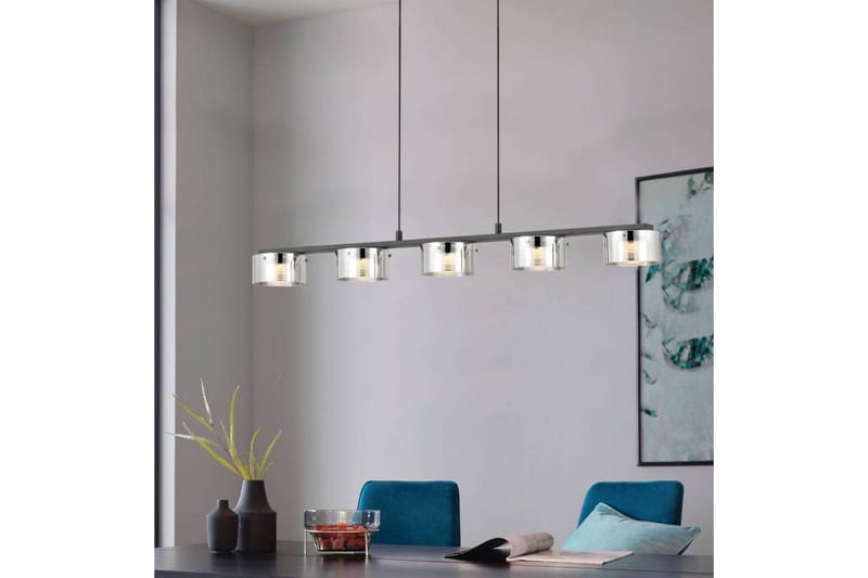 Takpendel Eglo Copillos Svart/Transparent med 5 Lampor - Products - Belysning - Lampor & belysning inomhus - Taklampa & takbelysning - Pendellampa & hänglampa