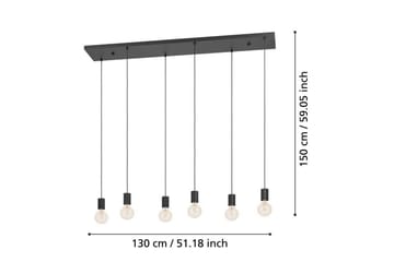 Takpendel Eglo Huebro Svart med 6 Lampor - Products - Belysning - Lampor & belysning inomhus - Taklampa & takbelysning - Pendellampa & hänglampa