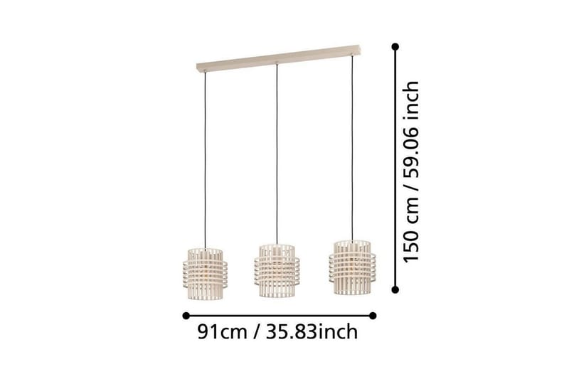 Takpendel Eglo Oltamar Sand med 3 Lampor - Products - Belysning - Lampor & belysning inomhus - Taklampa & takbelysning - Pendellampa & hänglampa