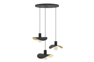 Takpendel Eglo Saceda Svart/Guld Rondell med 3 Lampor - Products - Belysning - Lampor & belysning inomhus - Taklampa & takbelysning - Pendellampa & hänglampa