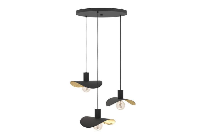 Takpendel Eglo Saceda Svart/Guld Rondell med 3 Lampor - Products - Belysning - Lampor & belysning inomhus - Taklampa & takbelysning - Pendellampa & hänglampa