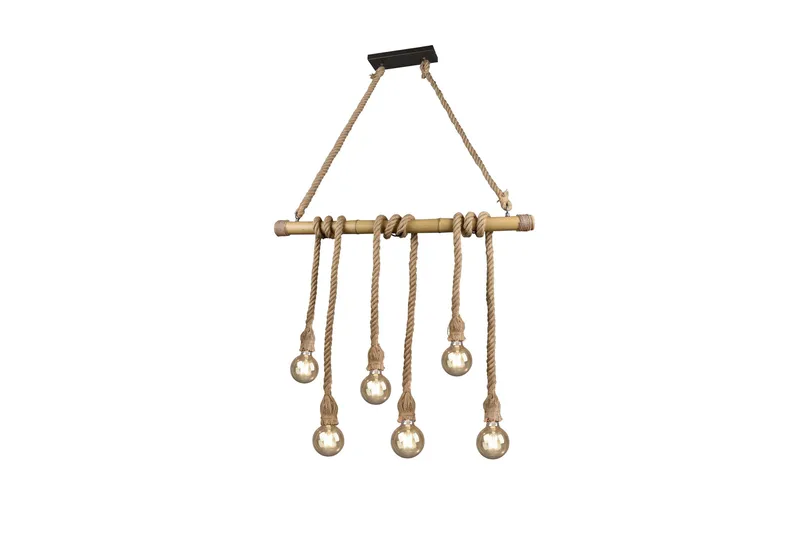 Wilma Taklampa 6L E27 bambu/ sisal, Sisal