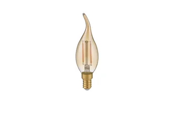 LK LED E14 filament kron/böjd top 4W 400lm 2700K brun 3-steg - Brun - Products - Belysning - Glödlampor & ljuskällor - LED belysning - LED lampa - Kronljuslampa