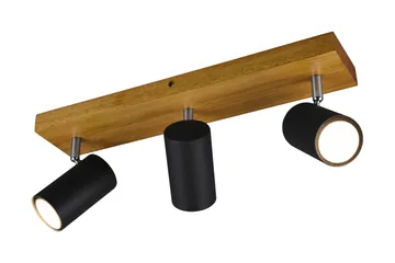 Marley spot 3L GU10 mattsvart/ trä - Matt svart/Natur - Products - Belysning - Spotlights & downlights