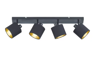 Tommy Spotlight 4L  E14 mattsvart/ guld - Matt svart/Guld - Products - Belysning - Spotlights & downlights