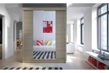 Camino Garderob 150x58x200 cm LED-belysning - Beige - Products - Förvaring - Garderober & garderobssystem