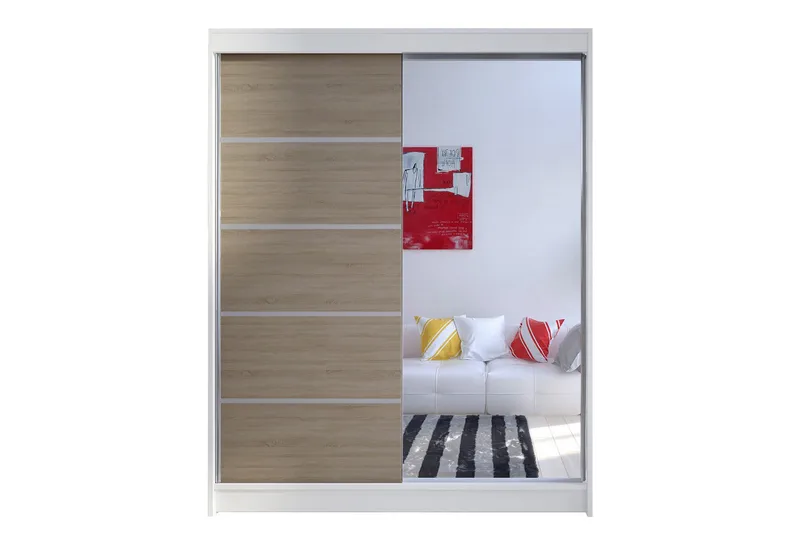 Camino Garderob 58x150 cm LED-belysning