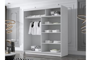 Chavez Garderob med Spegel 180x215 cm - Svart - Products - Förvaring - Garderober & garderobssystem