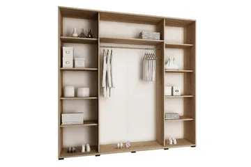 Dunkra Garderob m. Spegel 200x200 cm - Brun/Beige - Products - Förvaring - Garderober & garderobssystem