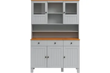 Alby Byrå med Överskåp 125x38 cm - Grå - Products - Förvaring - Förvaringsmöbler - Byrå