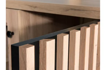 Aldbrough Hörnbyrå 123x86x82 cm - Natur/Svart - Products - Förvaring - Förvaringsmöbler - Byrå