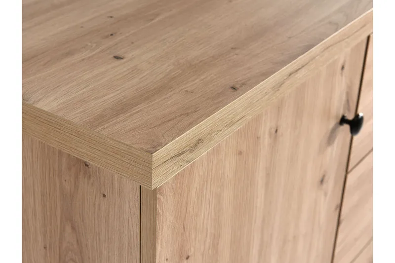 Aldbrough Hörnbyrå 123x86x82 cm - Natur/Svart - Products - Förvaring - Förvaringsmöbler - Byrå