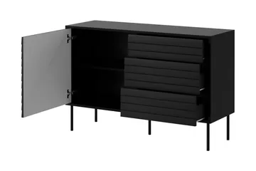 Belonger Byrå 120 cm - Svart/Valnöt - Products - Förvaring - Förvaringsmöbler - Byrå