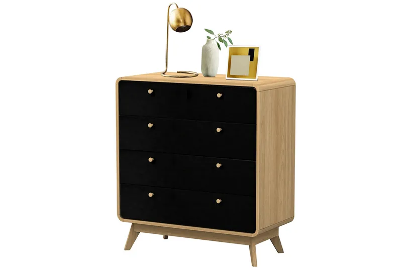 Olivet Byrå 80x39 cm, Natur/Svart