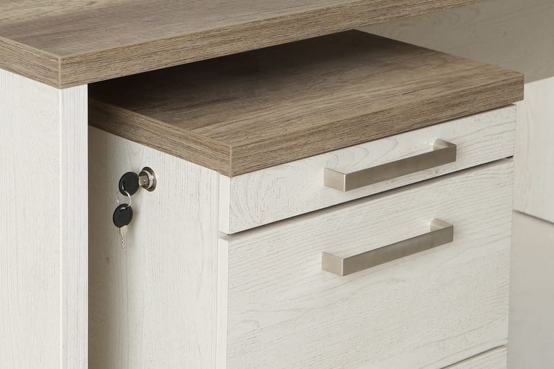 Talebi Hurts med Lås 53x42 cm - Brun/Vit - Products - Förvaring - Förvaringsmöbler - Byrå - Hurts