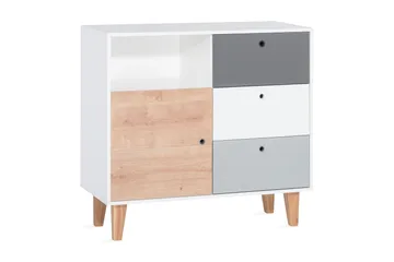 Concept Byrå Vit/Mörkgrå/Natur - VOX - Products - Förvaring - Förvaringsmöbler - Byrå