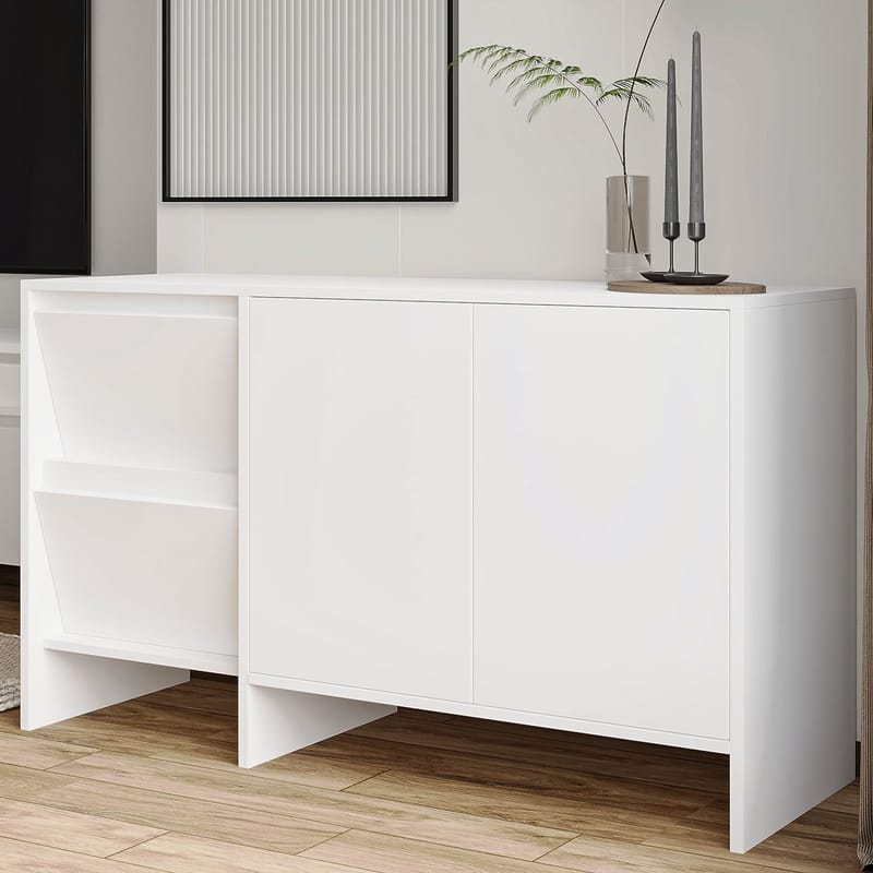 Crala Vardagsrumsmöbelset 160x40x35 cm - Vit - Products - Förvaring - Förvaringsmöbler - Möbelset för vardagsrum