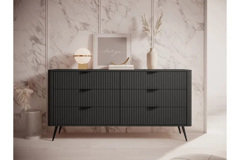 Forba Byrå 164 cm - Svart - Products - Förvaring - Förvaringsmöbler - Byrå