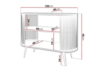 Galia Skänk 120x40 cm - Vit/Svart - Products - Förvaring - Förvaringsmöbler - Sideboard & skänk