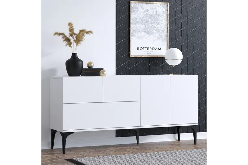Glise Konsollbord 150 cm - Svart/Vit - Products - Förvaring - Förvaringsmöbler - Sideboard & skänk