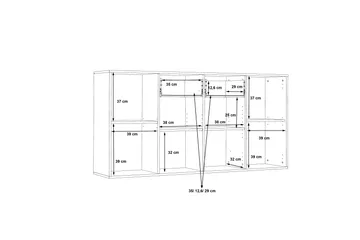 Haba Skänk 34x162 cm - Brun/Vit - Products - Förvaring - Förvaringsmöbler - Sideboard & skänk