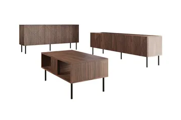 Juniskär Möbelset Vardagsrum med Tv bänk - Skänk & Soffbord - Brun / Trä / Valnöt - Products - Förvaring - Förvaringsmöbler - Möbelset för vardagsrum