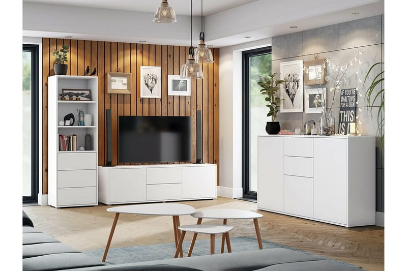 Kintore Möbelset För Vardagsrum White - Products - Förvaring - Förvaringsmöbler - Möbelset för vardagsrum