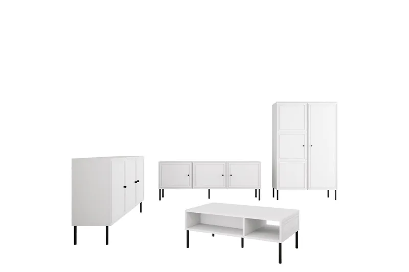 Laholm Möbelset För Vardagsrum, Vit