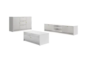 Novaj Möbelset För Vardagsrum - Vit - Products - Förvaring - Förvaringsmöbler - Möbelset för vardagsrum