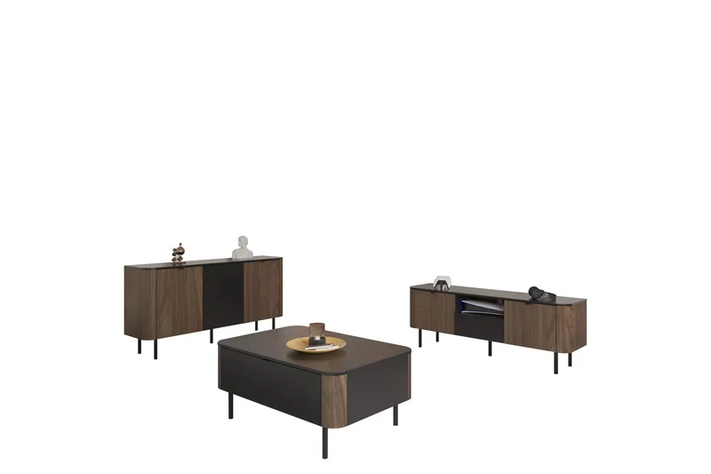 Pollena Möbelset För Vardagsrum, Brun