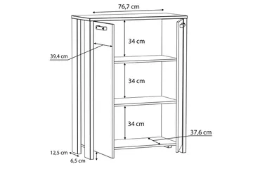 Torelles Sideboard 74x153 cm - Brun/Grå - Products - Förvaring - Förvaringsmöbler - Sideboard & skänk