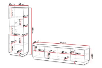 Torvalen Möbelset För Vardagsrum - Svart - Products - Förvaring - Förvaringsmöbler - Möbelset för vardagsrum