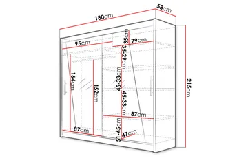 Garderob Prag LED-belysning - Svart - Products - Förvaring - Garderober & garderobssystem
