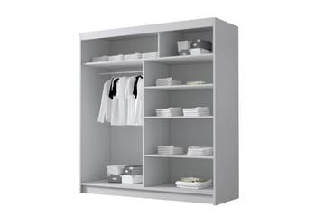 Chavez Garderob 180x215 cm - Vit - Products - Förvaring - Garderober & garderobssystem - Garderobsskåp