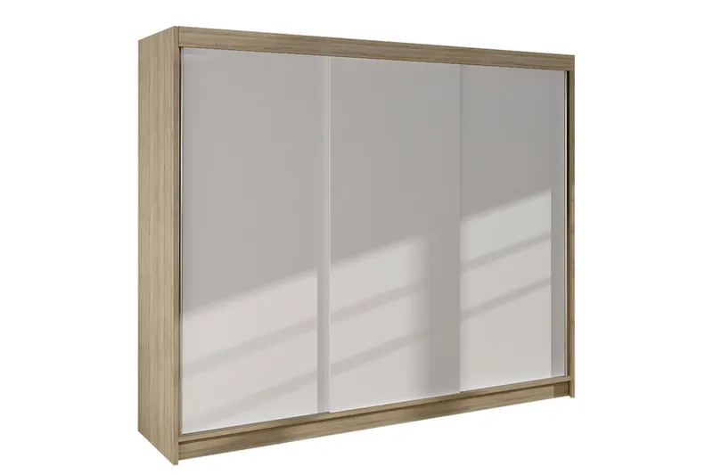 Cyria Garderob 200x215 cm, Beige/Vit
