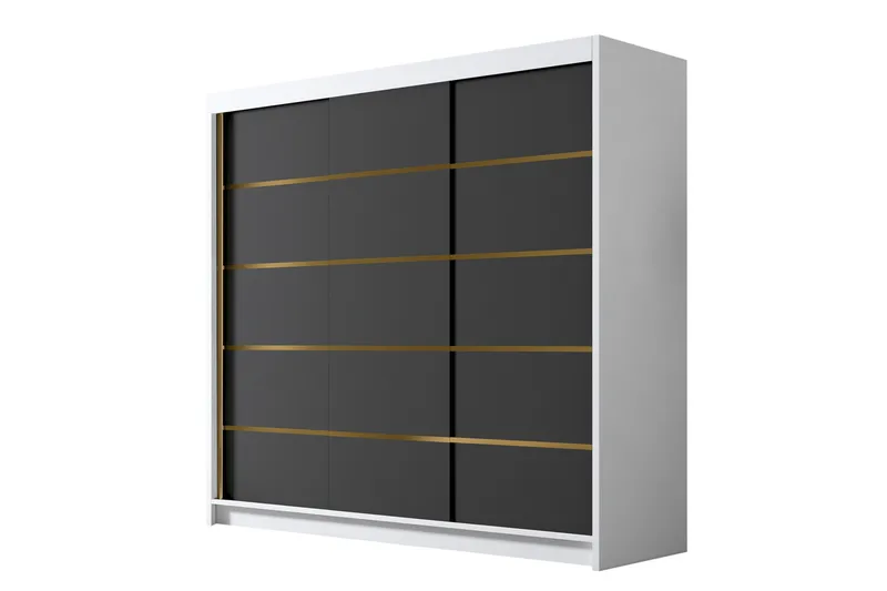 Dianna Garderob 200x215 cm - Svart/Vit - Products - Förvaring - Garderober & garderobssystem - Garderobsskåp