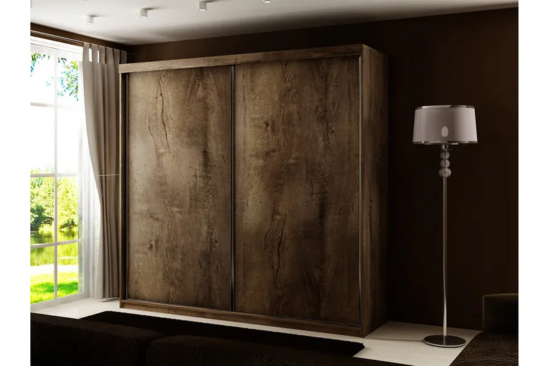 Dunkra Garderob LED-belysning Blå 200 cm - Mörk Ask - Products - Förvaring - Garderober & garderobssystem - Garderobsskåp