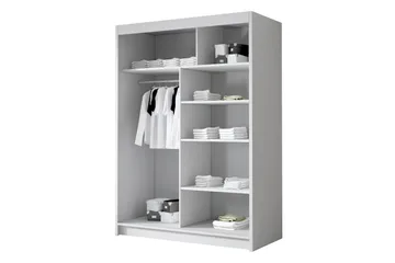 Lungos Garderob 120x200 cm - Vit - Products - Förvaring - Garderober & garderobssystem - Garderobsskåp