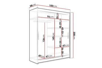 Glenmore Garderob m. Spegel Black - Products - Förvaring - Garderober & garderobssystem