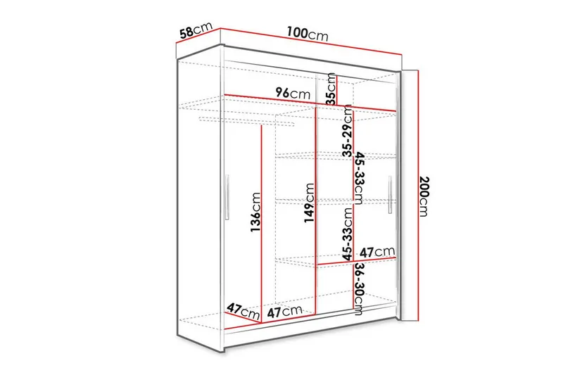 Glenmore Garderob m. Spegel White - Products - Förvaring - Garderober & garderobssystem