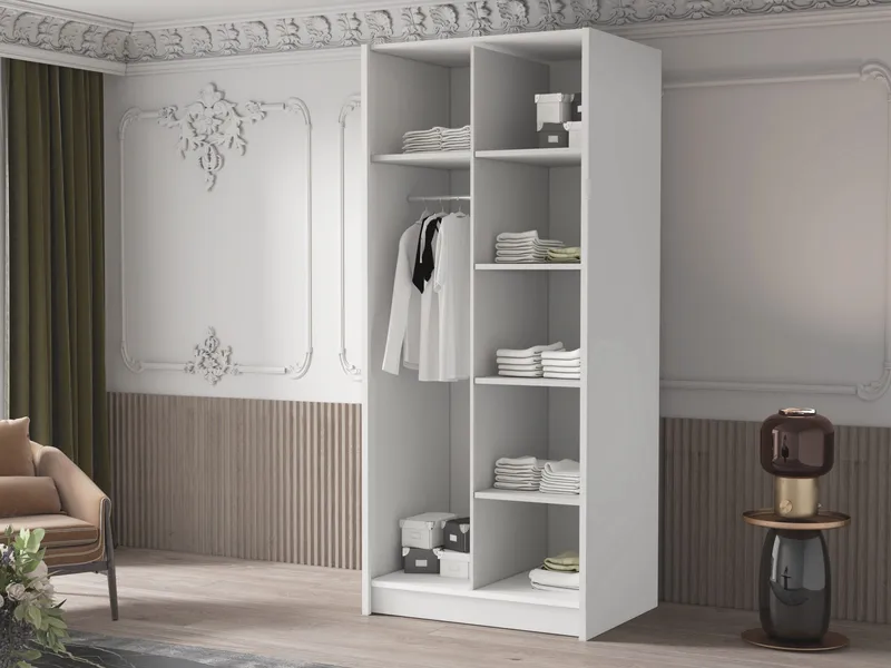 Herrljunga Garderob 100x215 cm - Brun/Guld - Products - Förvaring - Garderober & garderobssystem