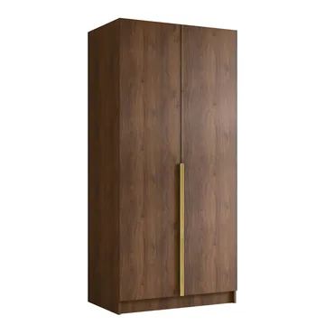 Herrljunga Garderob 100x215 cm - Brun/Guld - Products - Förvaring - Garderober & garderobssystem