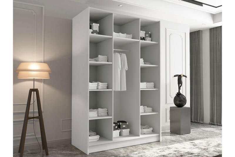 Herrljunga Garderob med Spegel 150 cm - Kashmir/Guld - Products - Förvaring - Garderober & garderobssystem