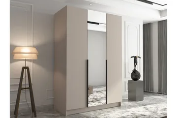 Herrljunga Garderob med Spegel 150 cm - Kashmir/Svart - Products - Förvaring - Garderober & garderobssystem