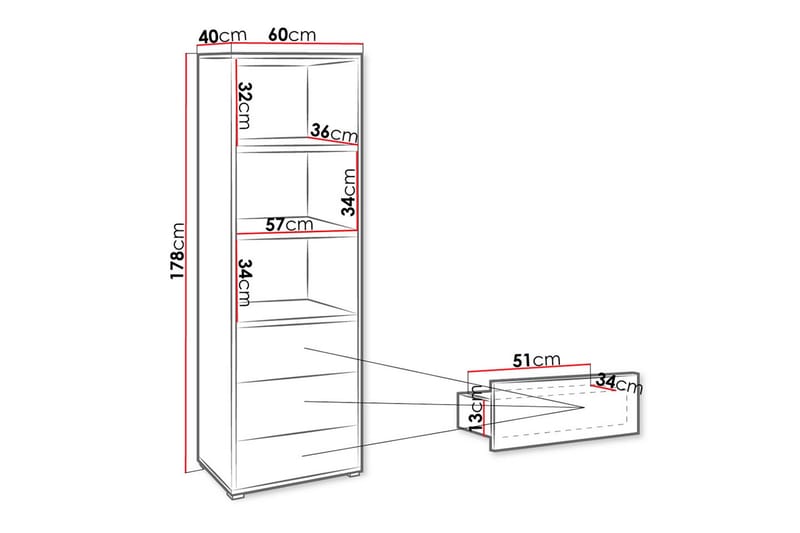 Bokhylla - Vit - Products - Förvaring - Hylla - Bokhylla