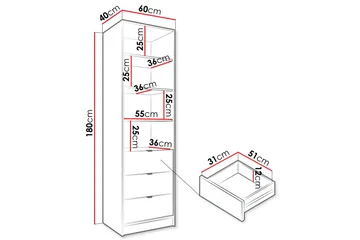 Gudelia Bokhylla 60x40 cm - Beige - Products - Förvaring - Hylla - Bokhylla