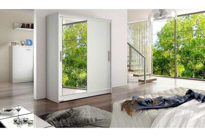 Leila Garderob Skjutdörrar Spegel - Vit - Products - Förvaring - Garderober & garderobssystem